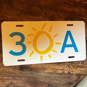 30 A Sunshine License Plate